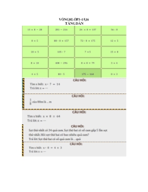 Đề thi violympic môn Toán Lớp 3 - Vòng 8 - Năm học 2015-2016
